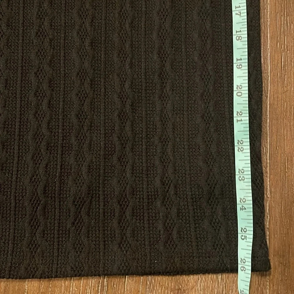 19 Cooper Black Cable Knit Sweater Ruffle Neck Sweater Long Sleeve Mini Dress L - Picture 5 of 5